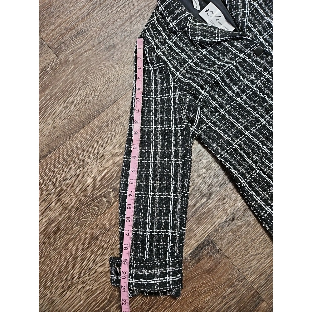 NY Collection Womens 2 Piece Tweed Dress Suit, In Black,White Medium - Picture 11 of 15